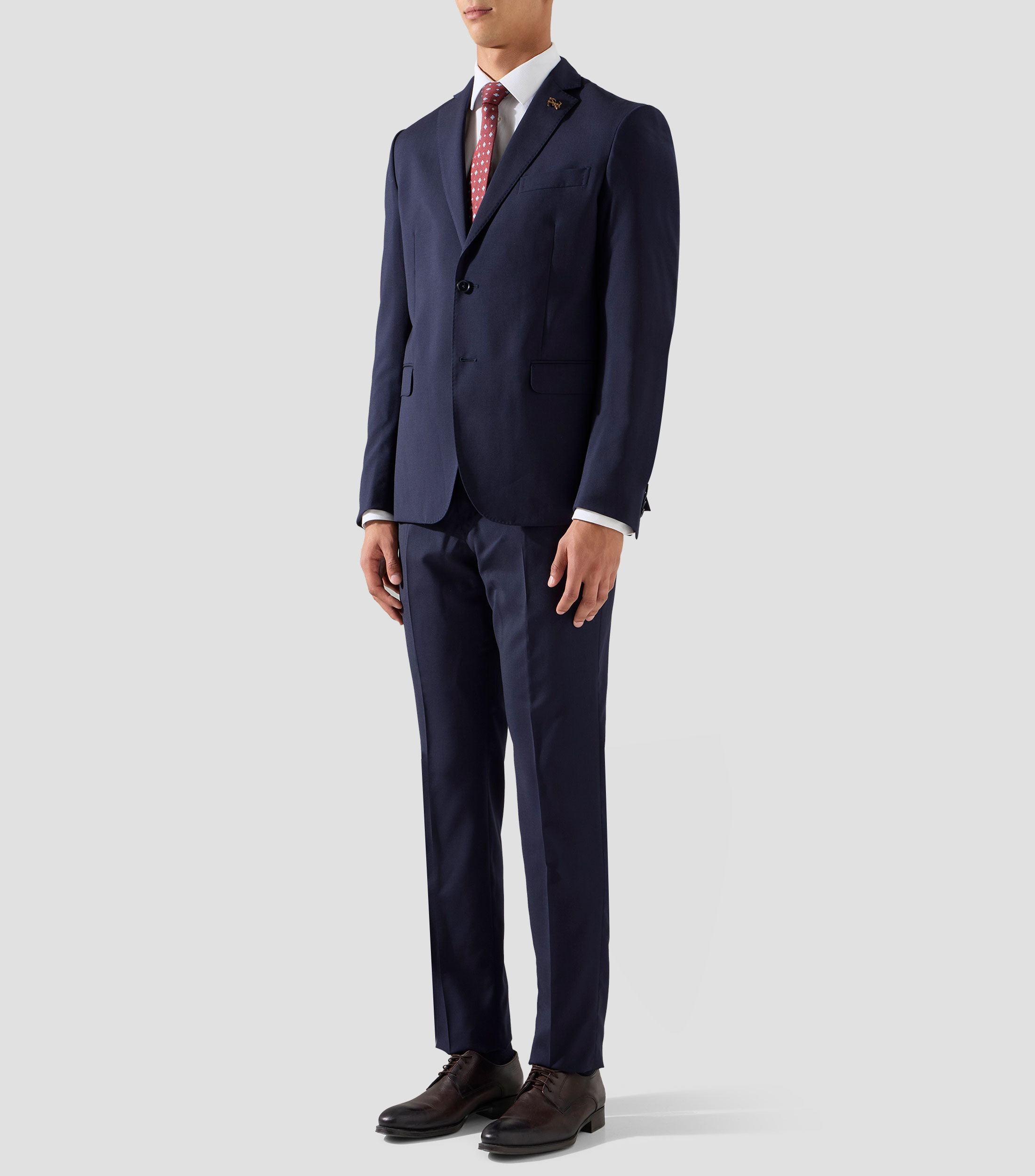 Traje de corte regular liso Hombre